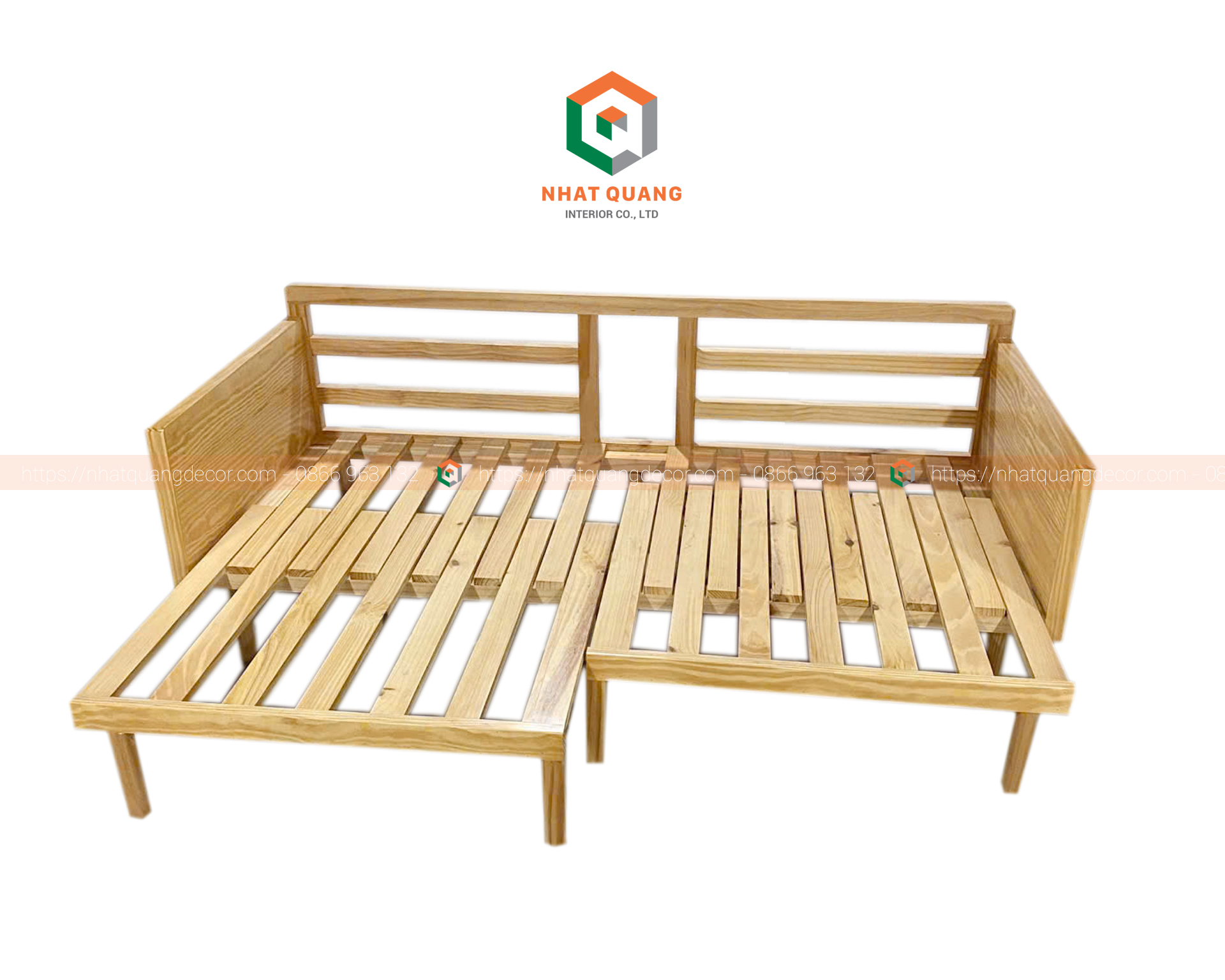 Ghế sofa bed gỗ tự nhiên sồi nga SF-030